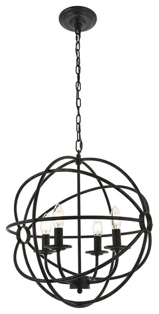 Octavia 4 Light Pendant in Dark Brown