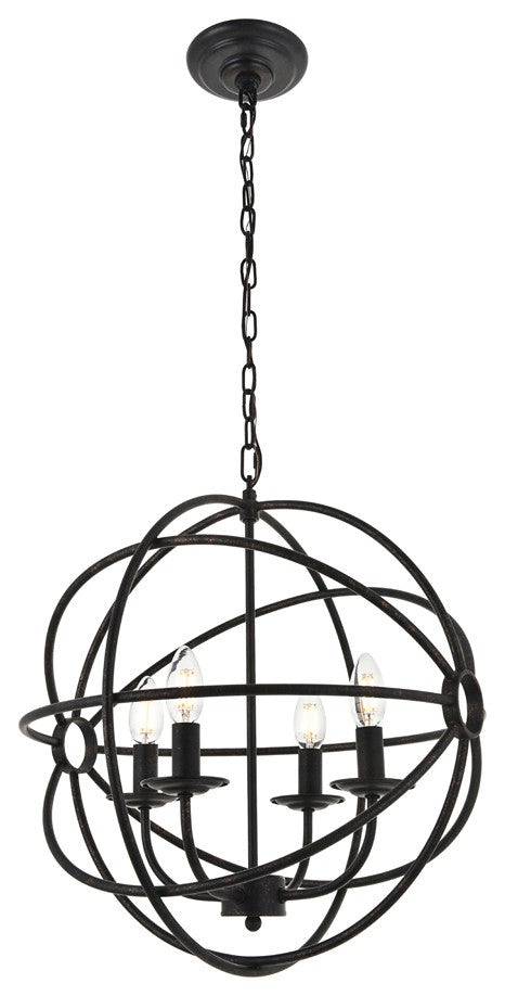 Octavia 4 Light Pendant in Dark Brown