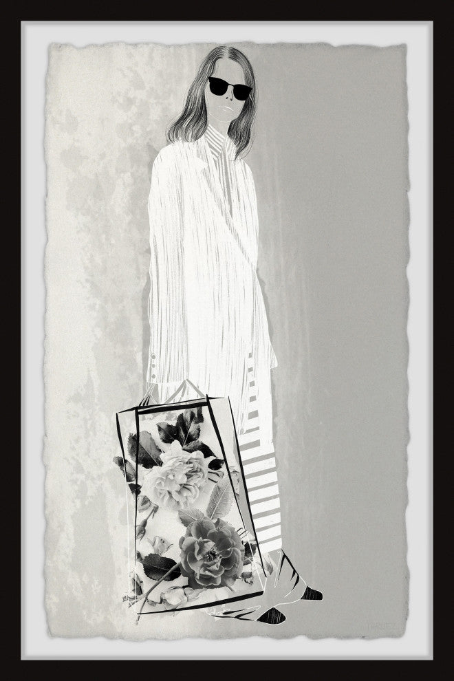 "Striped Maxi Skirt" Framed Painting Print, 24x36