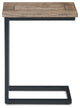 Skyler C Side Table With Marble Top, Beach Brown