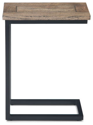 Skyler C Side Table With Marble Top, Beach Brown