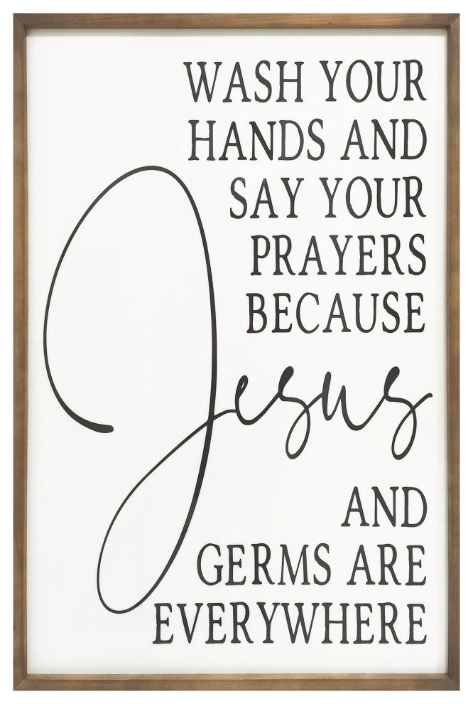 Jesus and Germs Are Everywhere Framed Wall Art