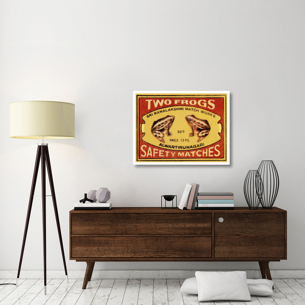 "Two Frogs Safety Matches" Digital Paper Print by Phillumenart, 38"x29"