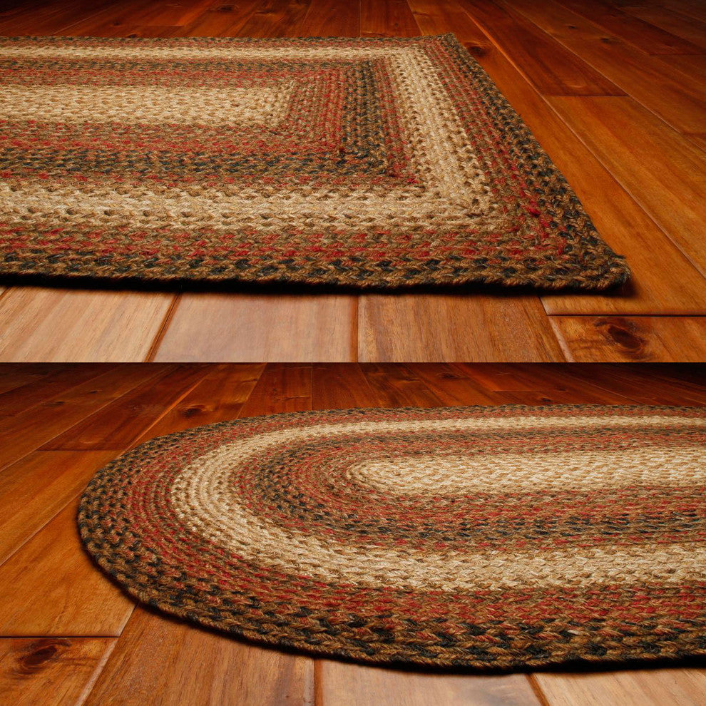 Homespice Decor Russet Jute Braided Rug 6' x 9' (Rectangle)
