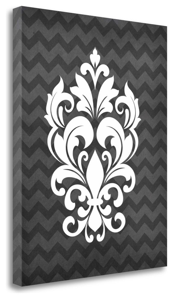 "Damask II" By Tamara Robinson,Ready to Hang Giclee Print on Gallery Wrap Canvas
