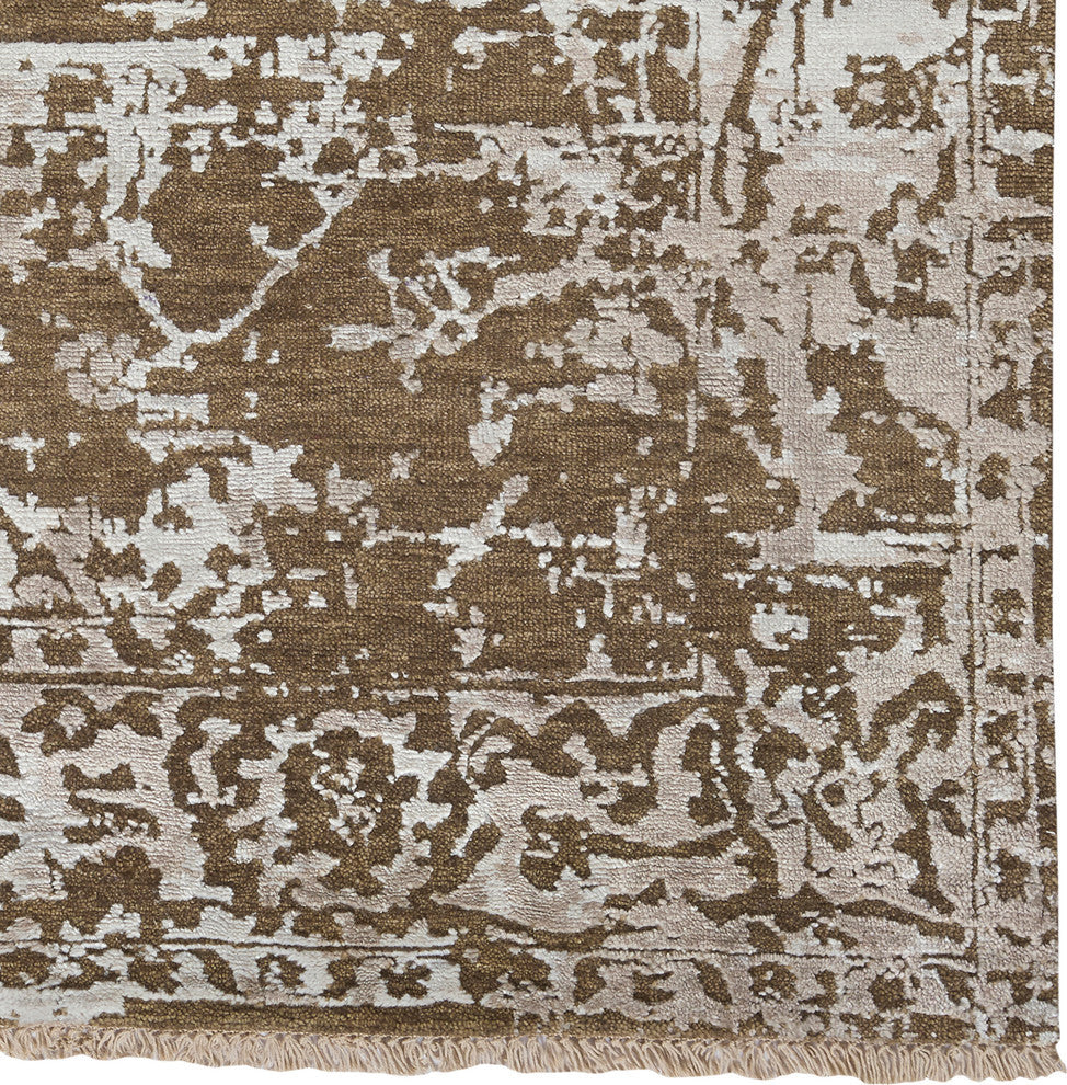 Jain Rectangle Hand Knotted Rug, Tan, 9'x12'