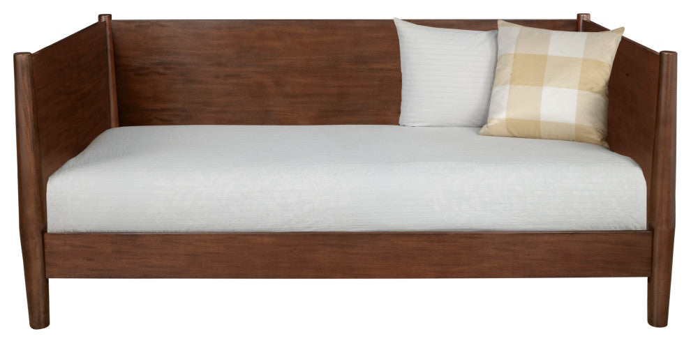 Flynn Mid Century Modern Twin Size Day Bed, Walnut