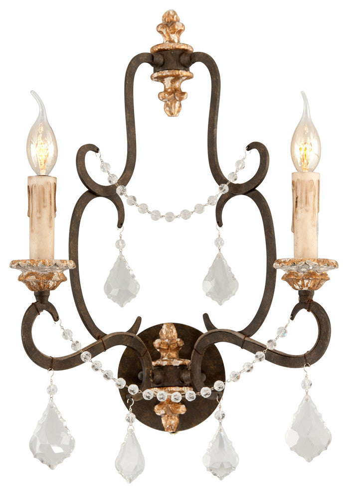 Troy Lighting Bordeaux Two Light Wall Sconce B3512