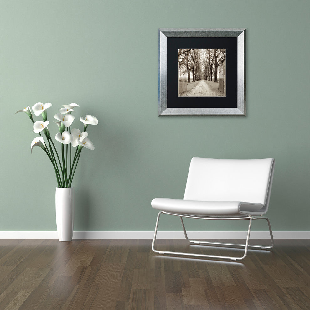 Alan Blaustein 'Veneto Giardini I' Art, Silver Frame, Black Mat, 16x16