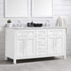OVE Decors Tahoe Vanity, White With Carrara Marble Top, 60"