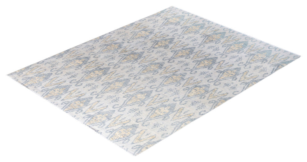 Modern One-of-a-Kind Handmade Area Rug Beige, 8' 1" x 10' 3"