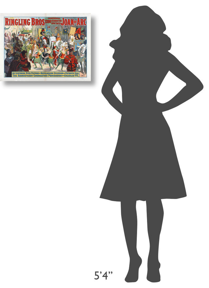 Ringling Bros, Tremendous 1200 Character Spectacle Joan Of Arc, 22x17