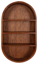 Hutton Wood Capsule Wall Shelf, Walnut Brown, 16x28