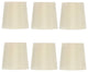 Empire Clip-on 4" Chandelier Lampshade Replacement, Set of 6, Cream