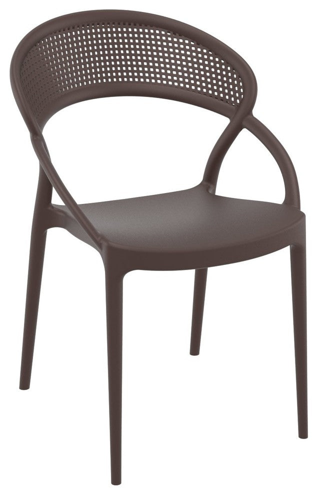 SunSet Dining Chair, Brown, Set of 2