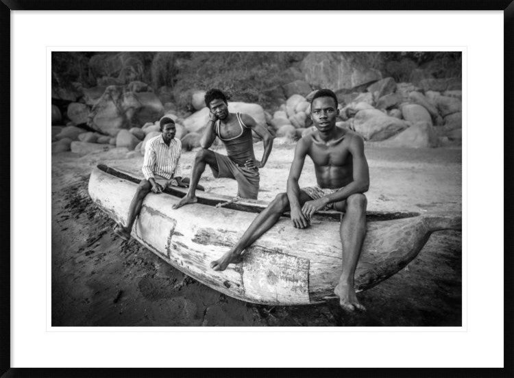 "Fishermen" Framed Digital Print by Carlos German Romero, 38"x28"