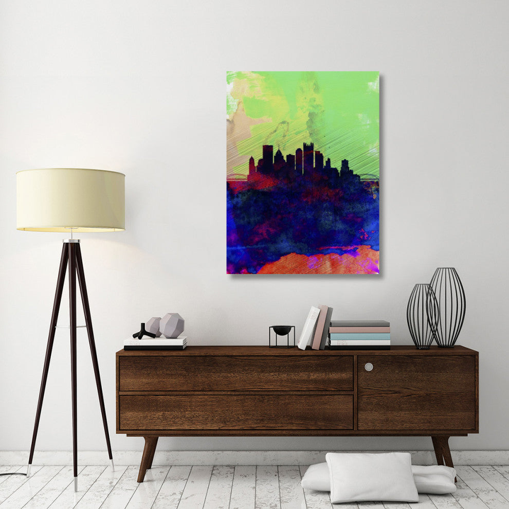 "Pittsburgh Watercolor Skyline" Fine Art Print