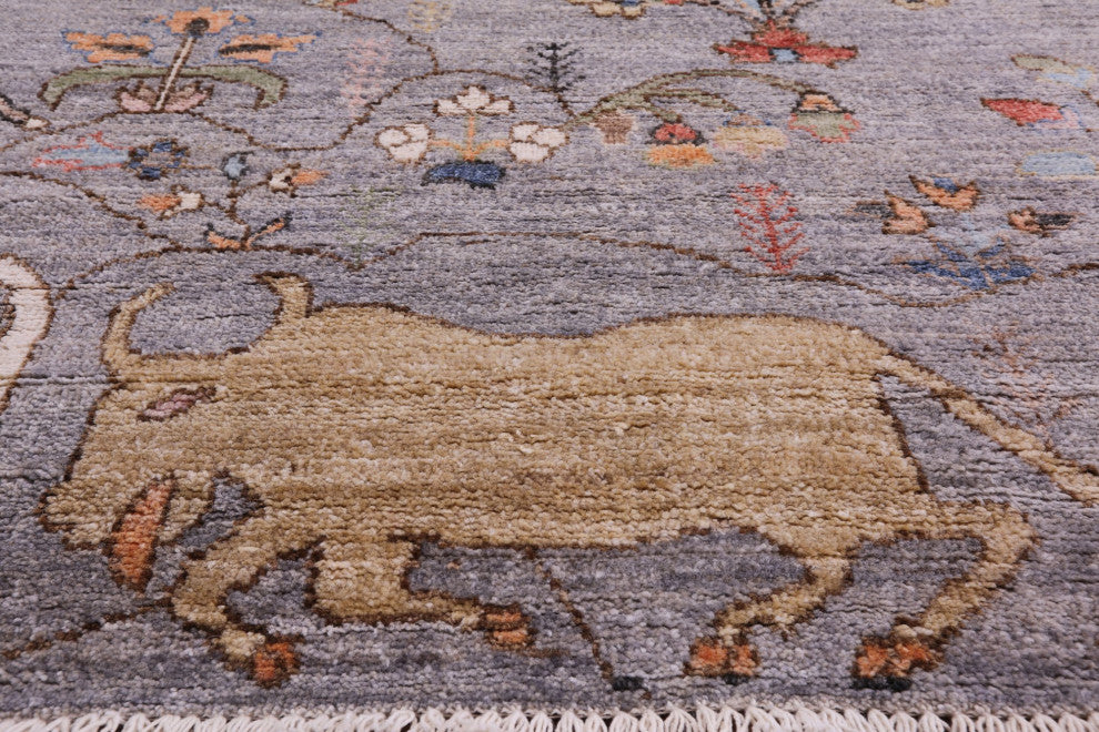 8' 11" X 13' 5" Hand-Knotted Persian Tree Of Life Wool Rug Q9584