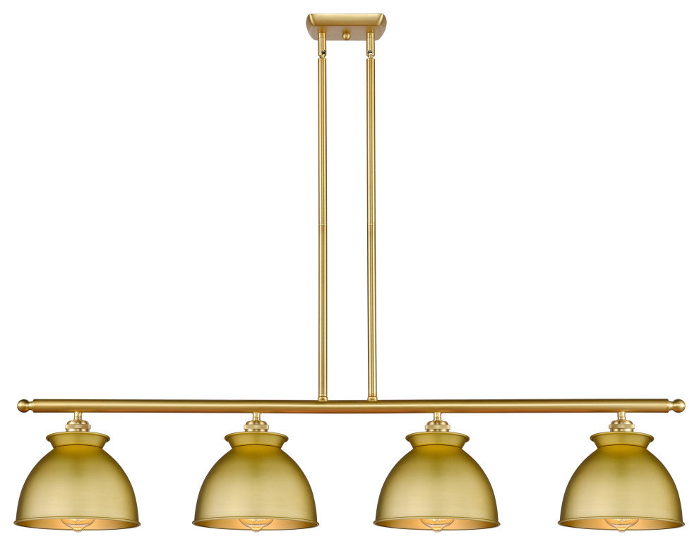 Adirondack 4-Light 48" Stem Island Light, Satin Gold Shade