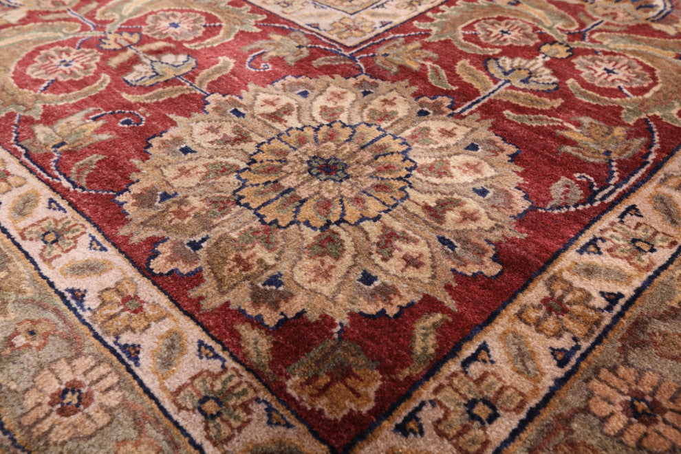 12' 0" X 14' 7" Fine Persian Tabriz Hand-Knotted Wool Rug Q8498