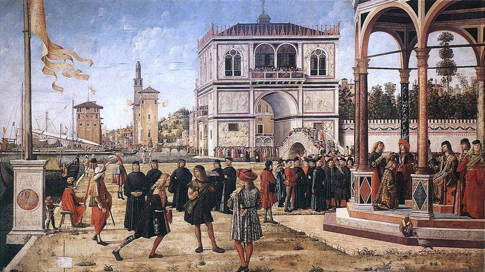 Vittore Carpaccio The Ambassadors Return to the English Court Wall Decal
