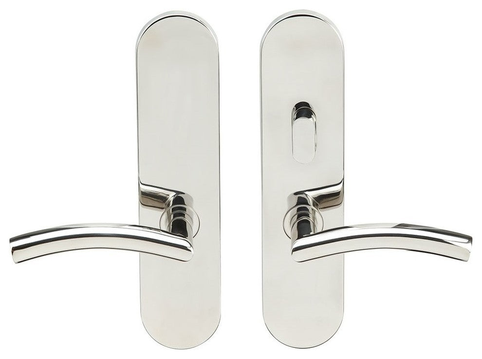 Brussels Lever, Tubular Passage, Privacy Bolt, RH, Polished Stainless Steel