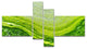 Polluted Water With Algae in Green, Abstract Canvas Artwork, 60"x32", 4 panels