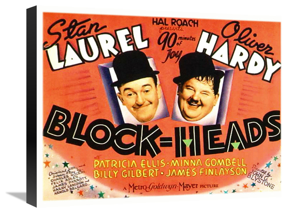 "Laurel & Hardy - Block-Heads, 1938" Canvas by Hollywood Photo Archive, 22x17"