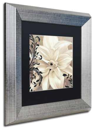 Color Bakery 'Winter White II' Art, Silver Frame, Black Matte, 11"x11"