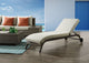 ACME Salena Patio Sun Lounge in Beige Fabric & Gray Finish
