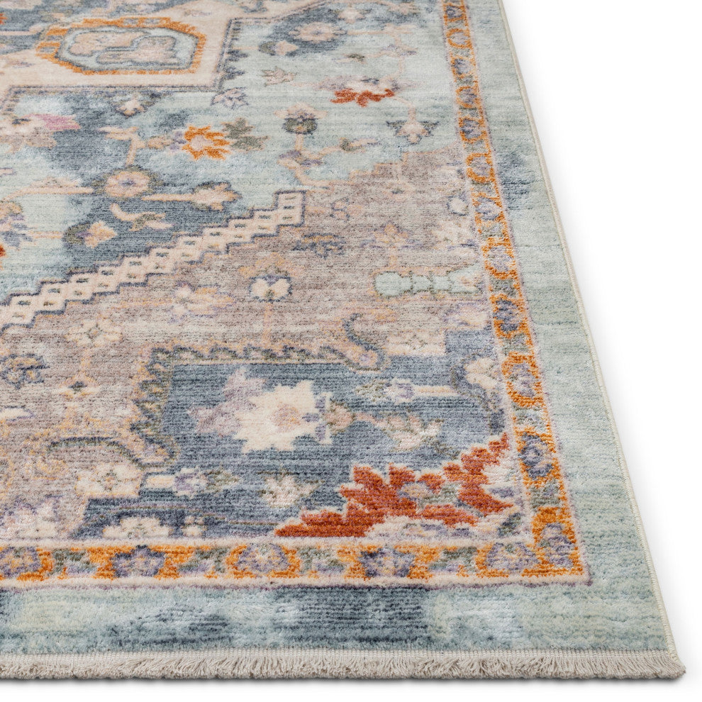 Tivoli Grote Global Vintage Medallion Blue 5'3"x7'10" Area Rug