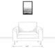 Into the Distance Black and White Abstract 12x18 Black Framed Canvas