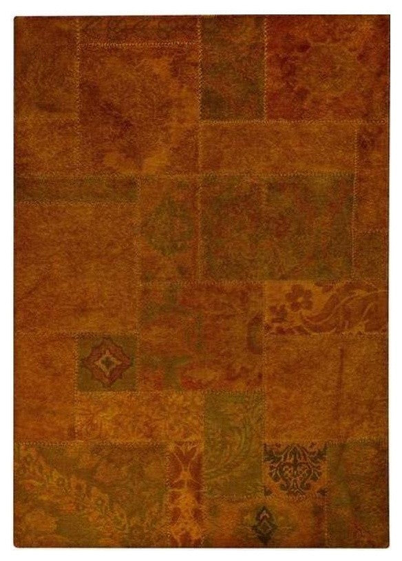Hand Tufted Orange Wool Area Rug