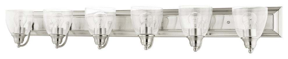 Brushed Nickel Transitional, Colonial, Vanity Sconce