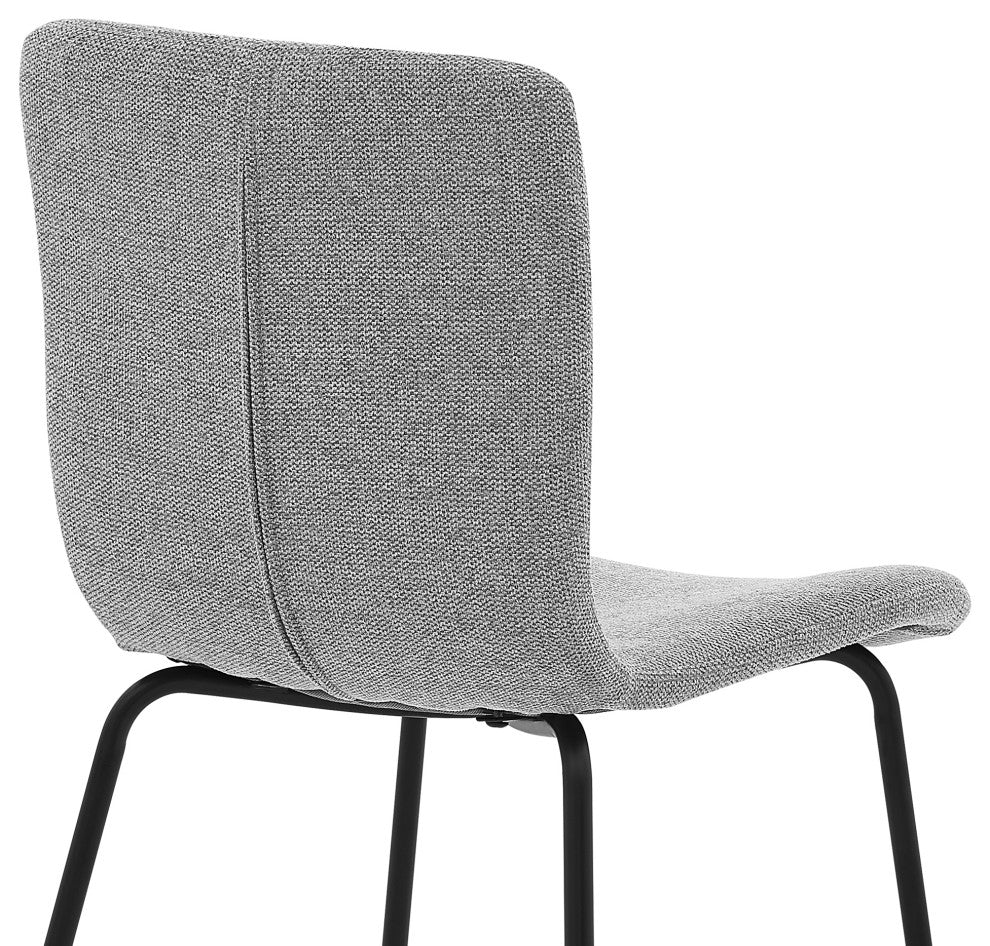 Messina and Gillian Light Gray Fabric 7-Piece Rectangular Dining Set