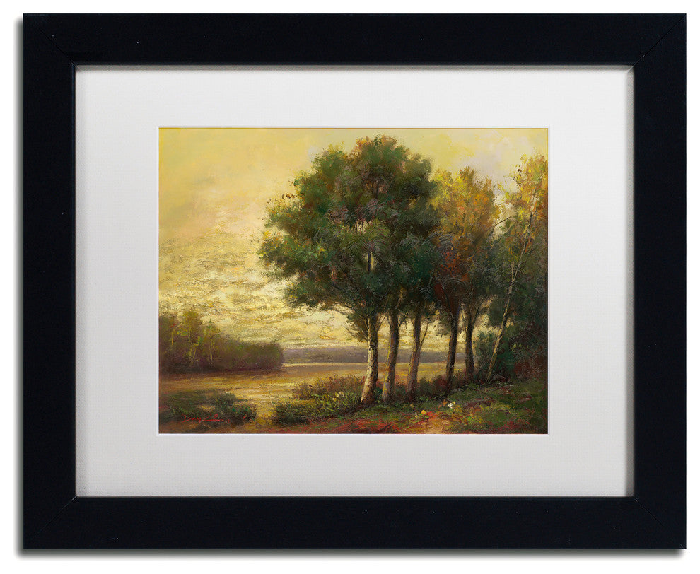 Daniel Moises 'Tranquility' Framed Art, Black Frame, 11"x14", White Matte
