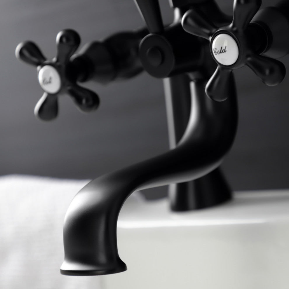 KS228MB Deck Mount Clawfoot Tub Faucet With Hand Shower, Matte Black