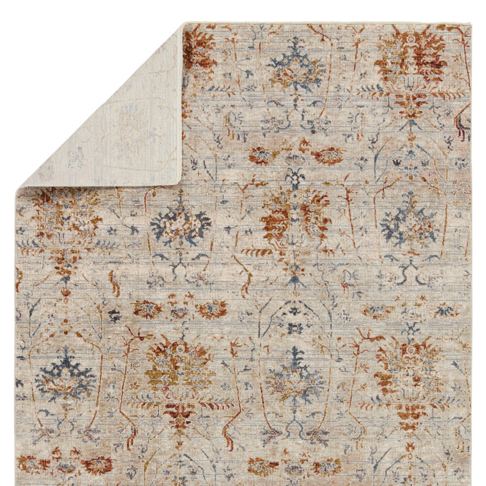 Jaipur Living Ozella Trellis Taupe/ Red Area Rug 9'3"X13'3"
