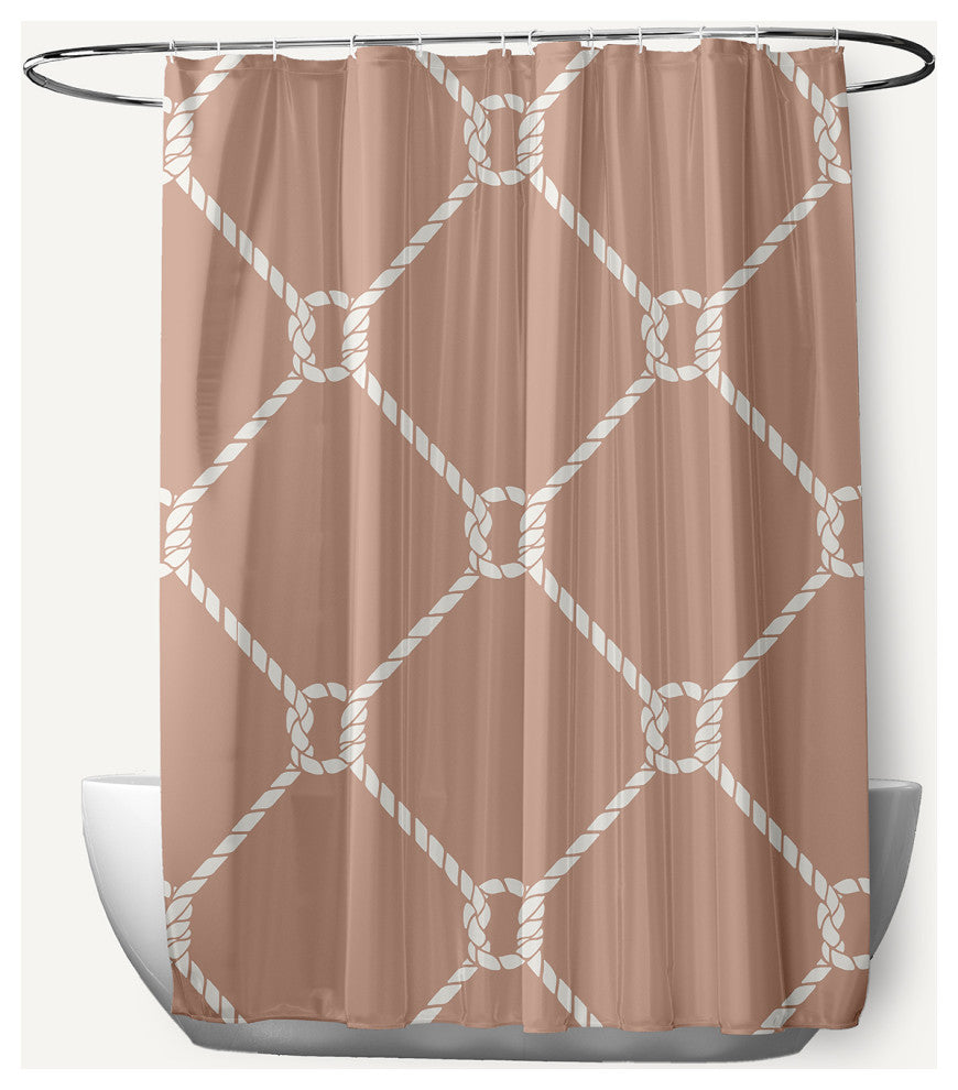 Ahoy! Mauve 70" w x 73" h Shower Curtain