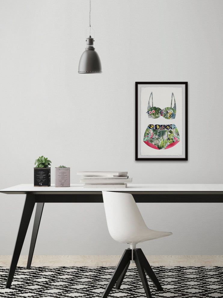 "Tropic Paradise Swimsuit" Framed Painting Print, 24"x36"