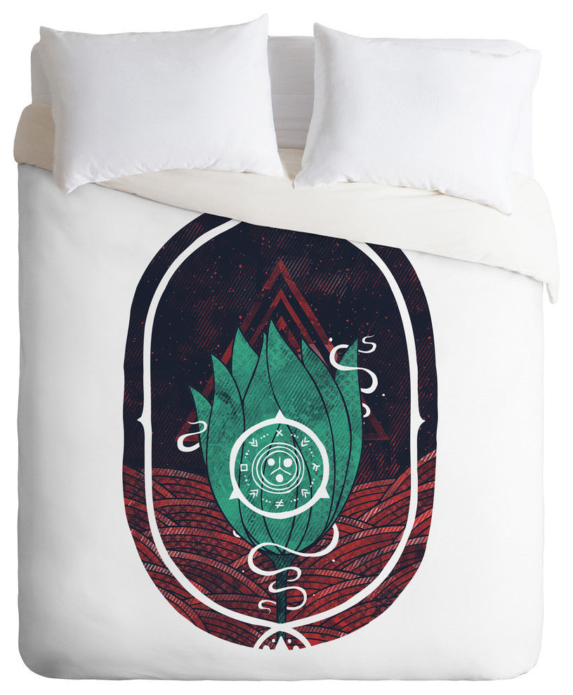 Deny Designs Hector Mansilla Pulsatilla Patens Duvet Cover - Lightweight