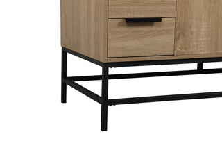 Home Living 22" Modern Mango Wood-Light Bathroom Vanity