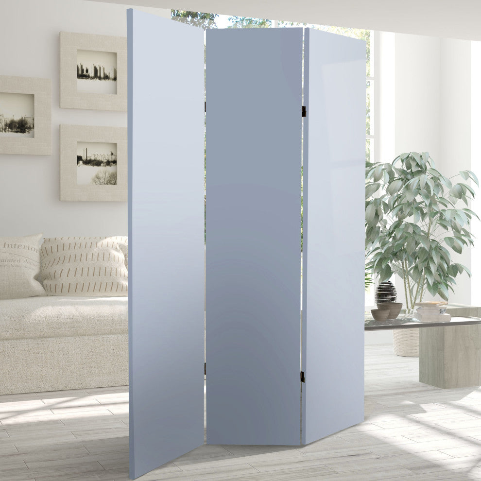 6' Tall Double Sided Periwinkle Canvas Room Divider