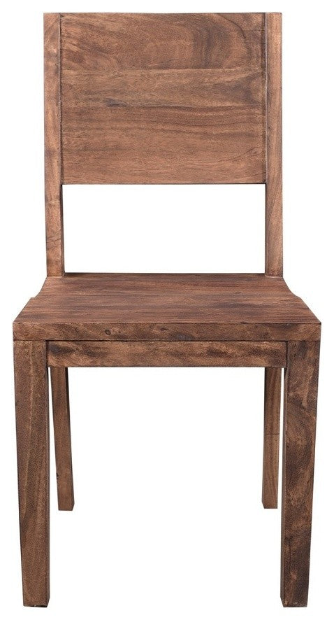 Simple Acacia Wood Dining Chair - Set of 2