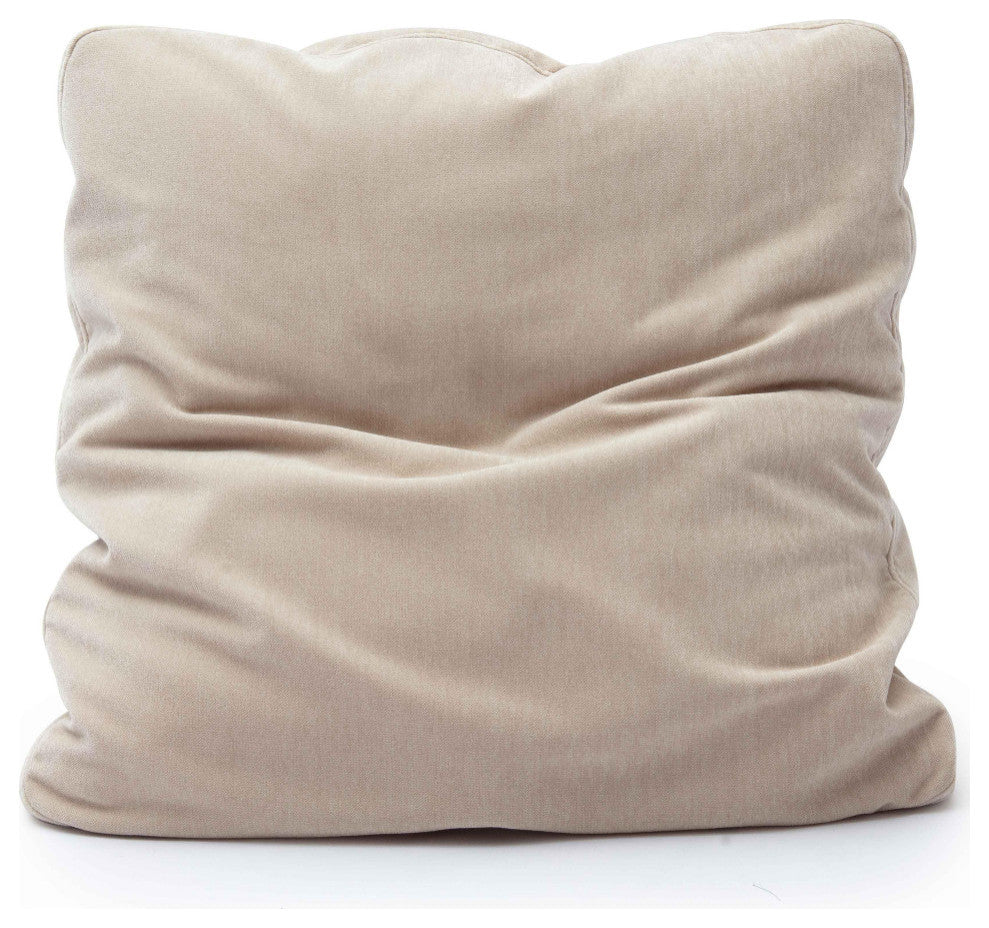 Tipsy Rose Floppy Pillow, Taupe, 20x20"