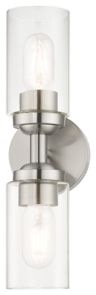 Whittier 2-Light Brushed Nickel Vanity Sconce