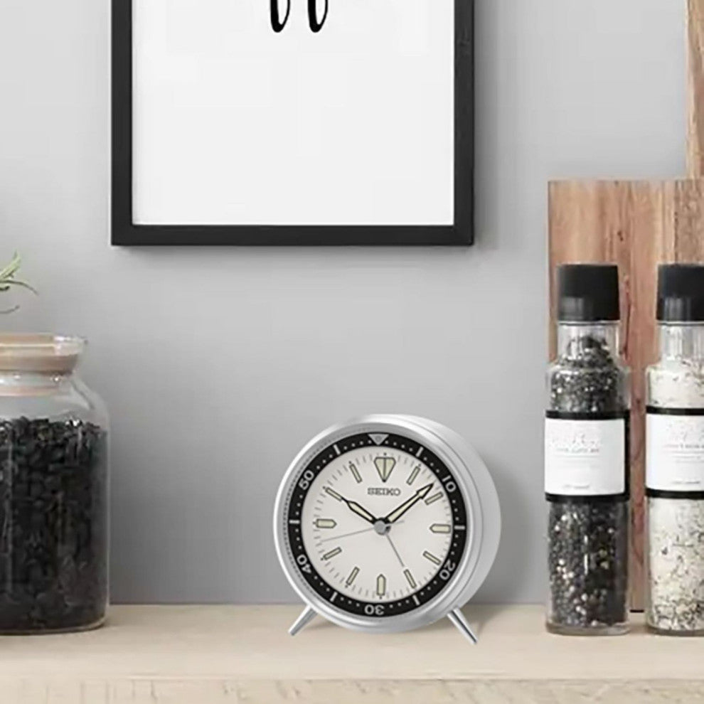 Seiko Mai T Clock, White