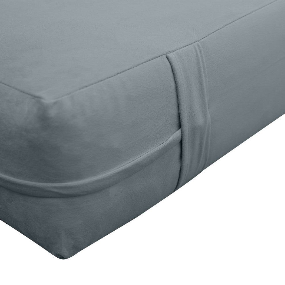 Knife Edge 8" Twin Size 75x39x8 Velvet Indoor Daybed Mattress |COVER ONLY|-AD347