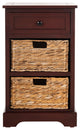 Safavieh Carrie Side Storage Side Table, Red