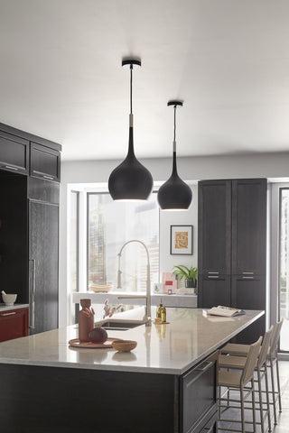 Hinkley Ziggy 23" Medium Pendant Light, Black + Polished Nickel accents